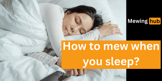 Woman sleeping comfortably demonstrating how to maintain proper mewing posture overnight.