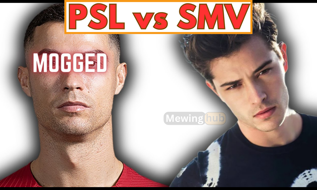 Image showing attractive men comparing PSL to SMV in looksmaxxing.
