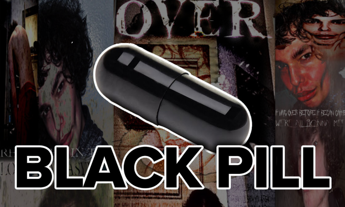 An image showingthe black pill, a cult of people who believe that only your looks matter to attract the opposite sex.