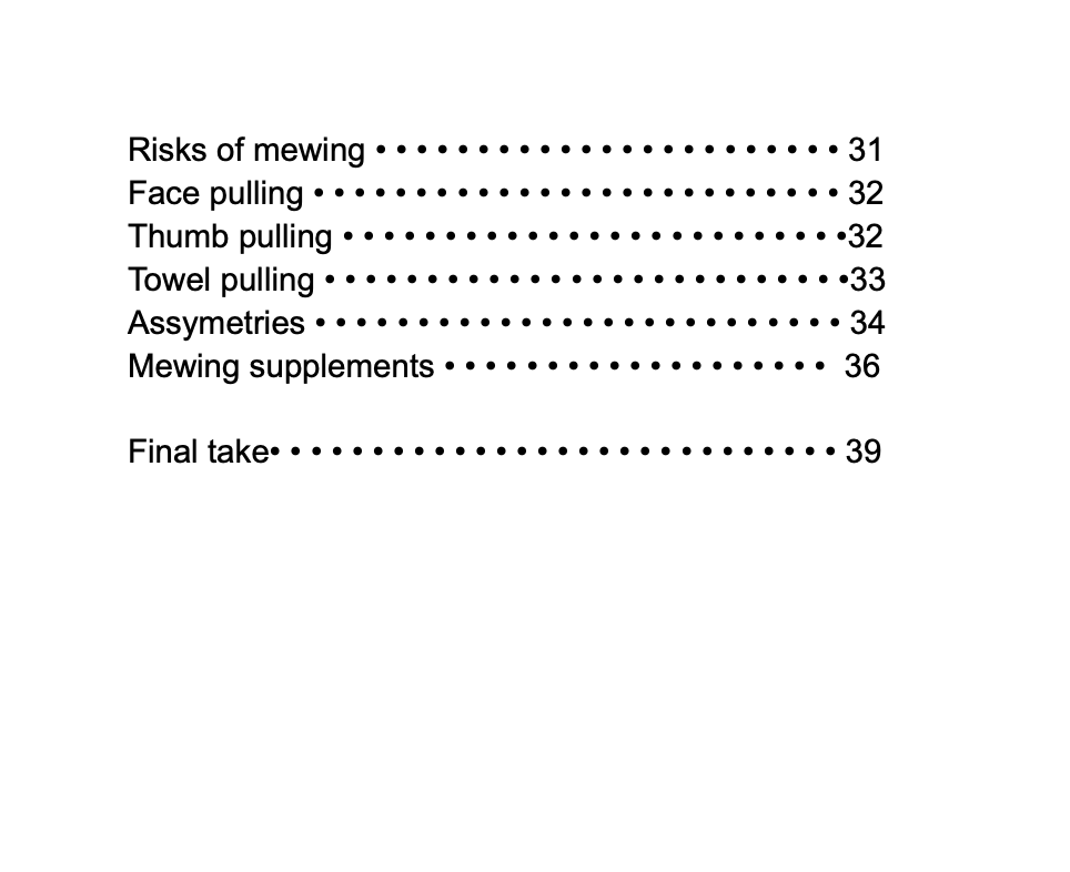 Mewing Mastery Course: Index