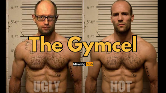 a picture of a two men with the same body but different faces with text saying the gymcel.