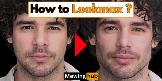 Before and after lookmaxing transformation of a man with improved facial features, showcasing the effectiveness of looksmaxing.