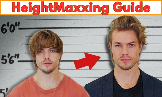 Before and after example in HeightMaxxing Guide, showing noticeable height increase.