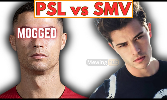 Image showing attractive men comparing PSL to SMV in looksmaxxing.