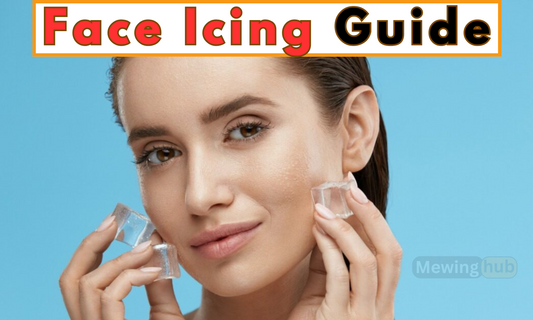 Image of a women face icing.
