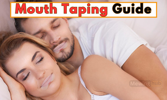 Image of a couple mouth taping while asleep.